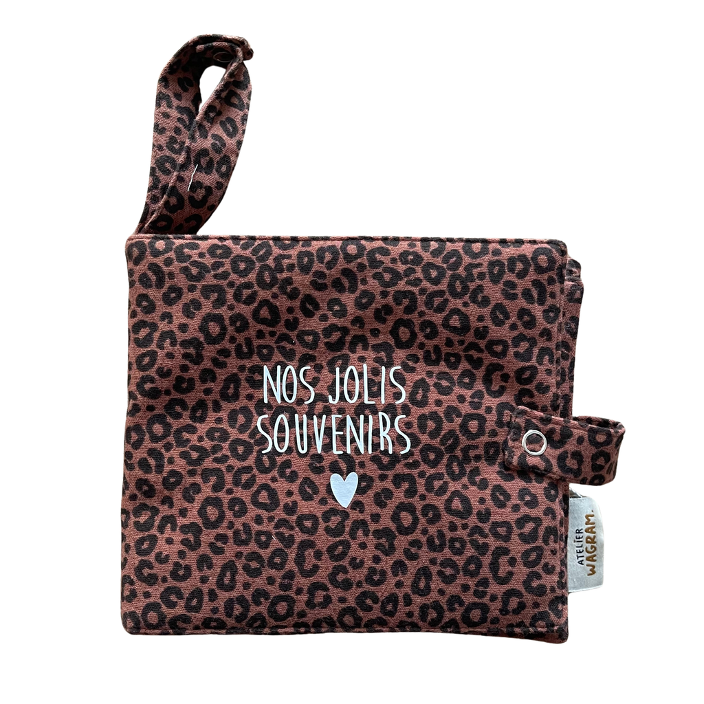 Mini album photo | gaze léopard marron