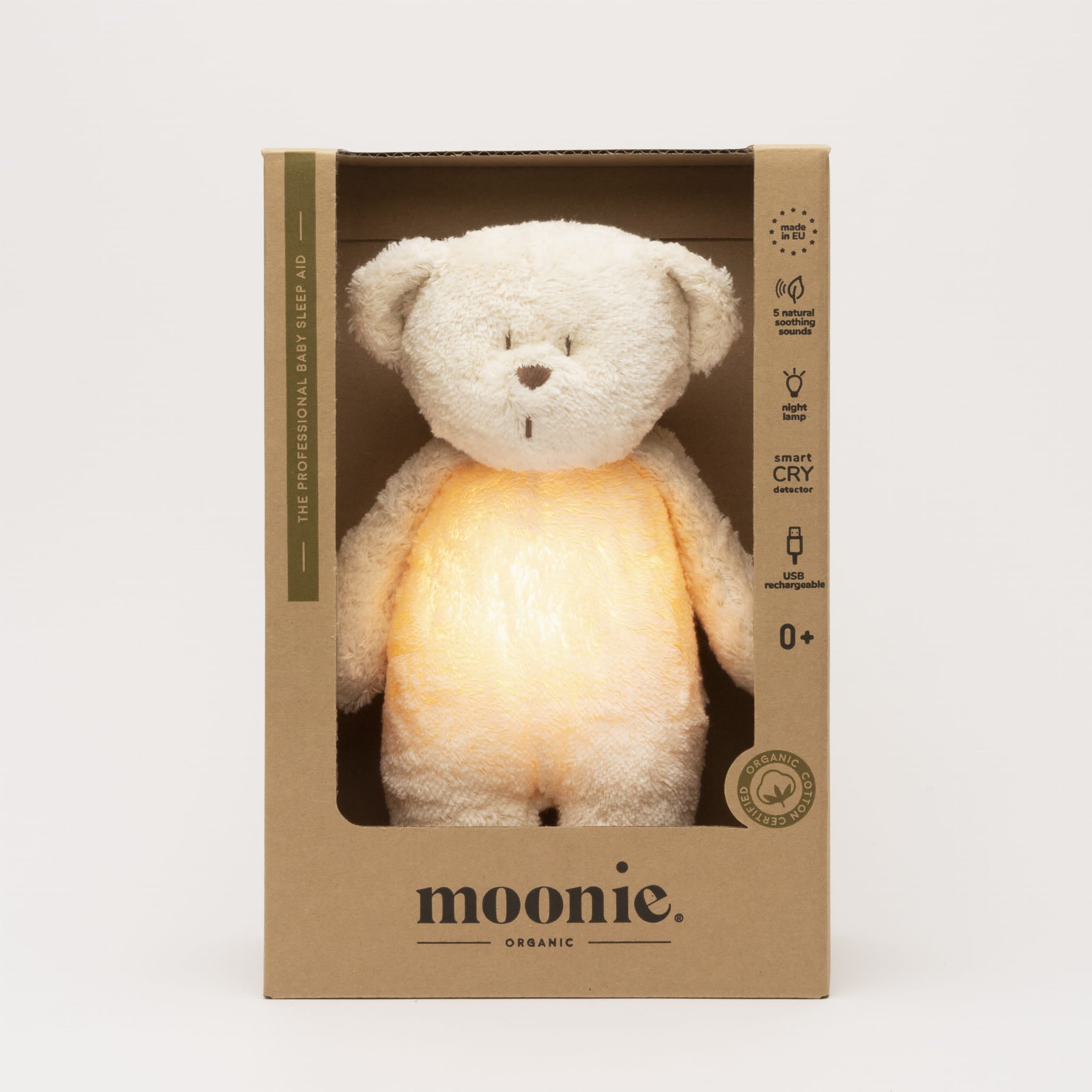 Moonie Peluche Veilleuse | Ourson Blanc