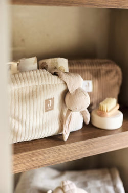 Trousse de toilette Cloudy Rib | Milky Coffee