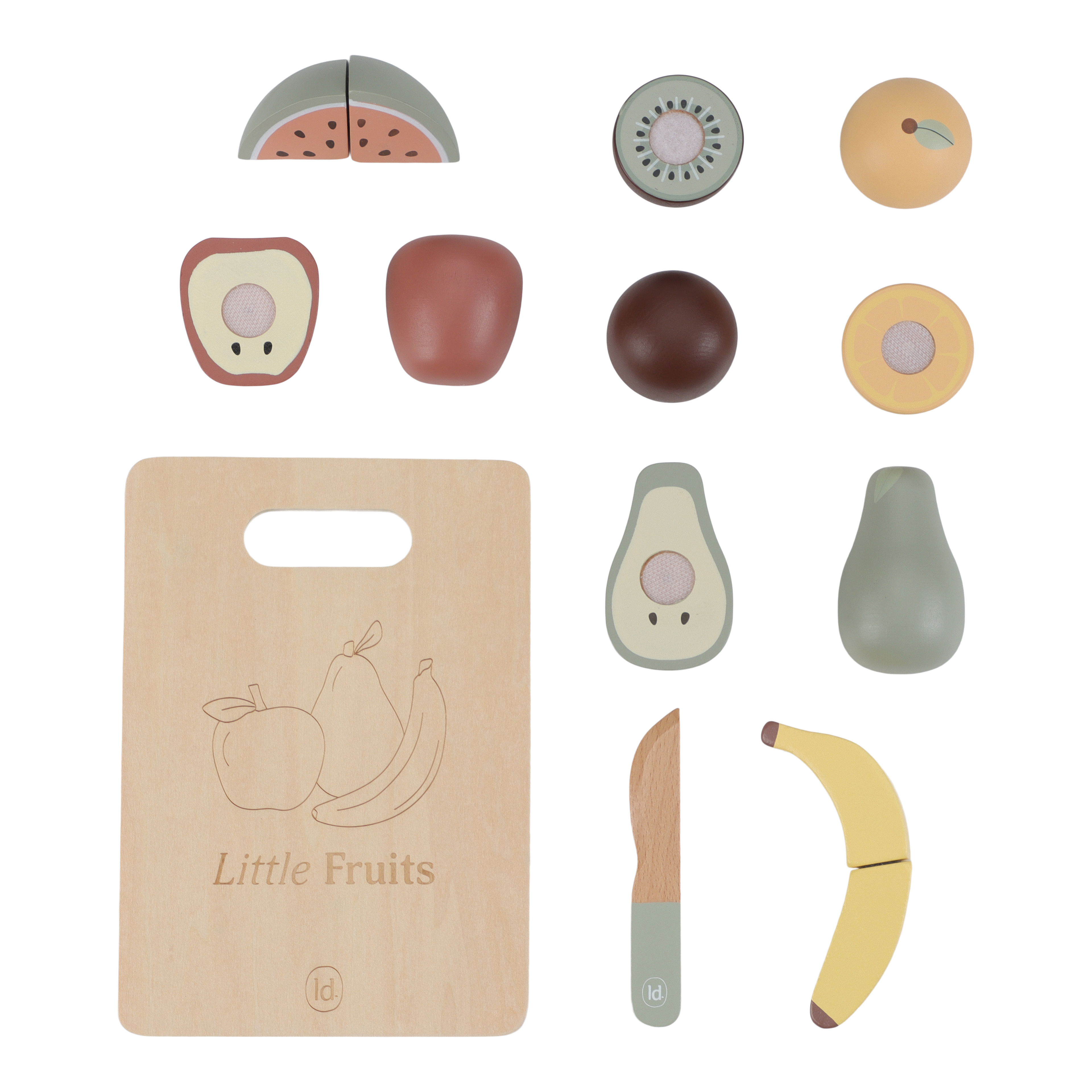 Fruits à découper en bois