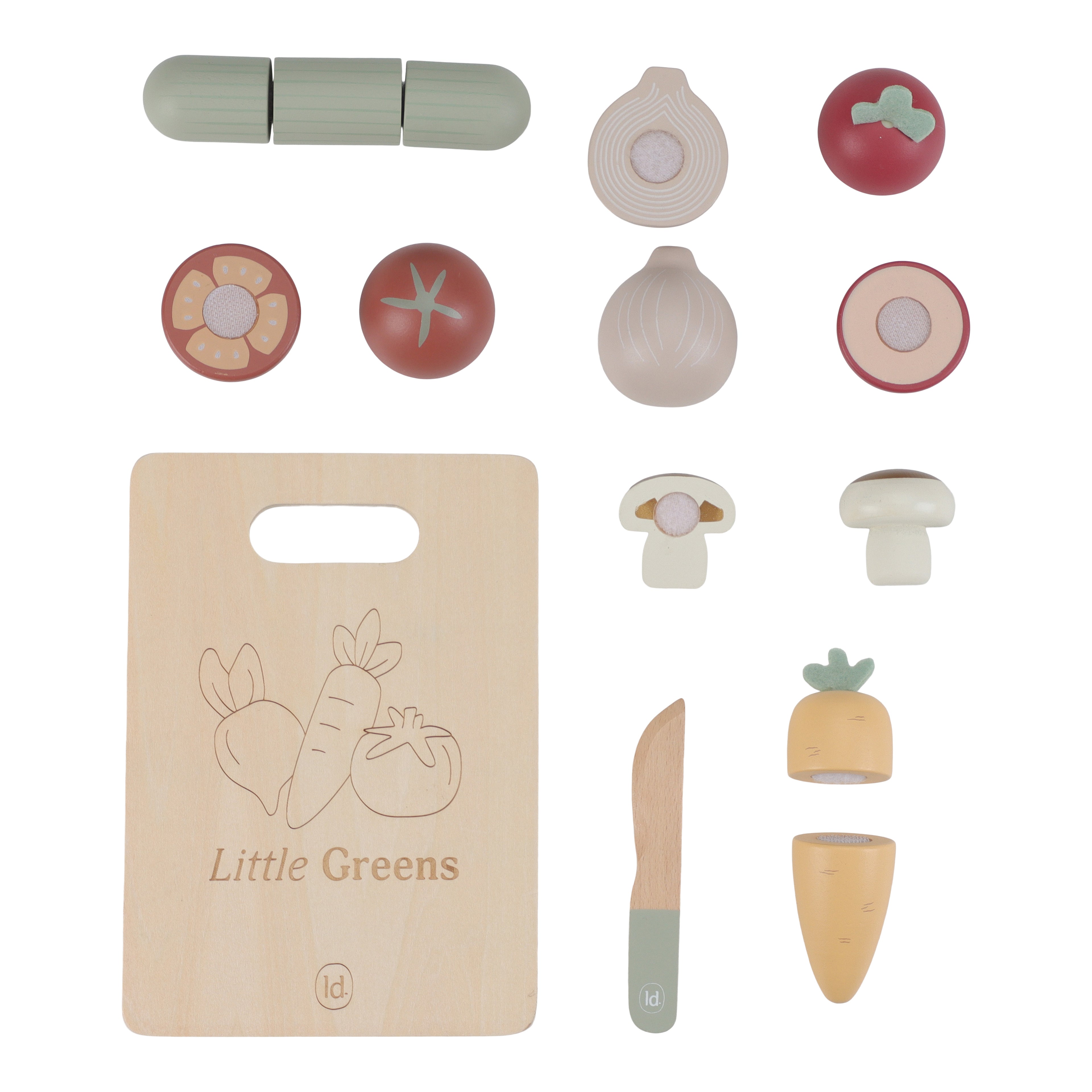 Légumes à découper en bois
