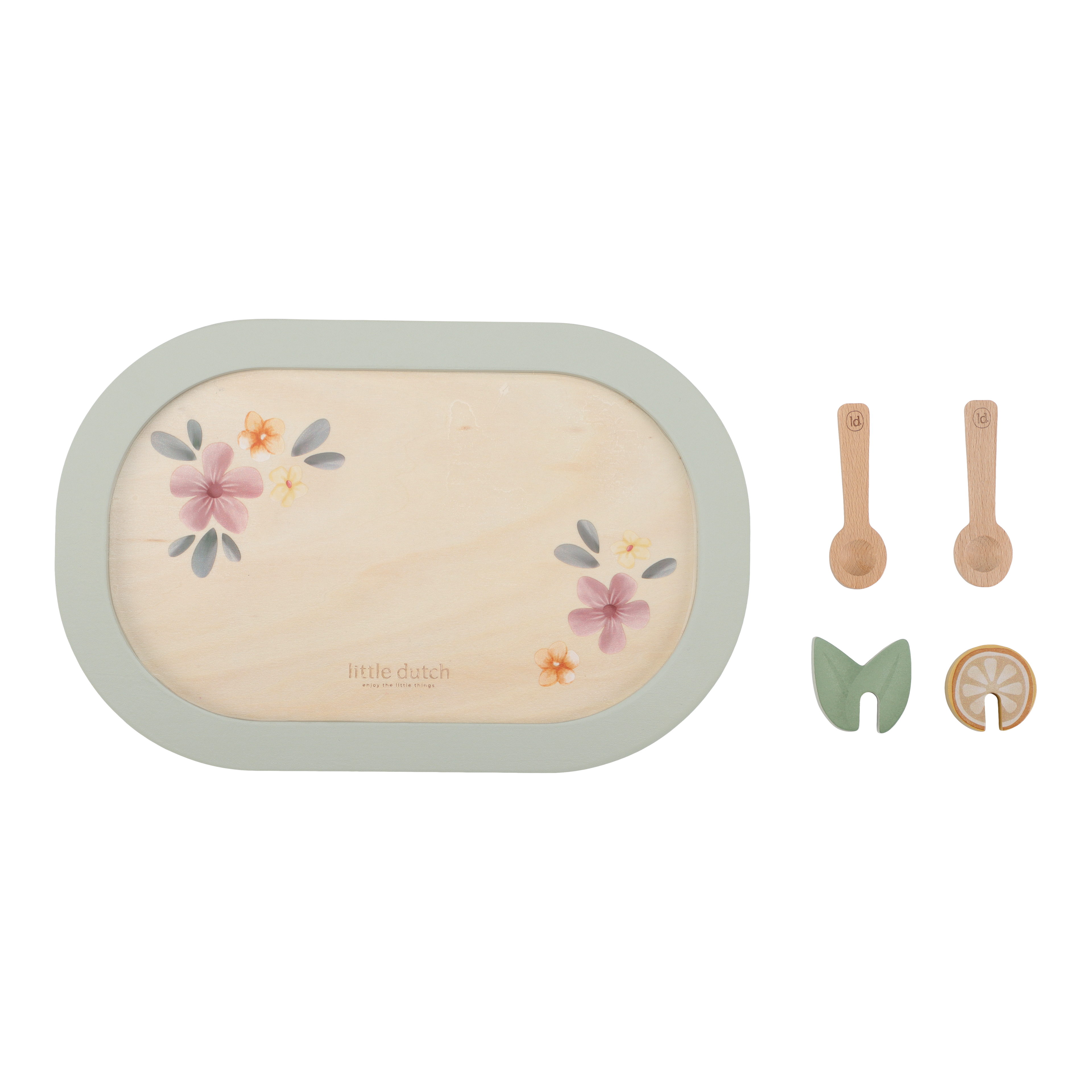 Service à thé en bois