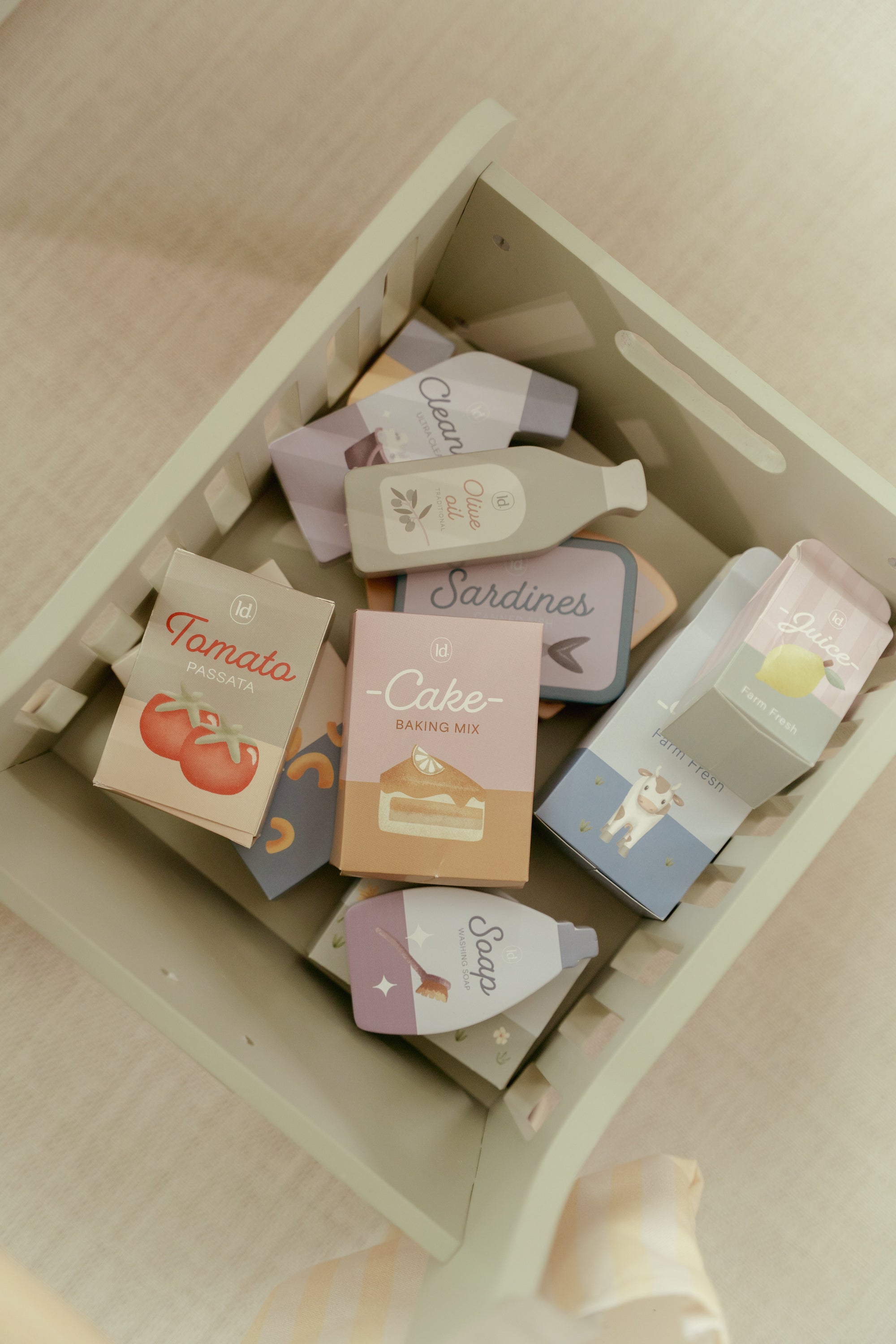 Caddie de courses en bois