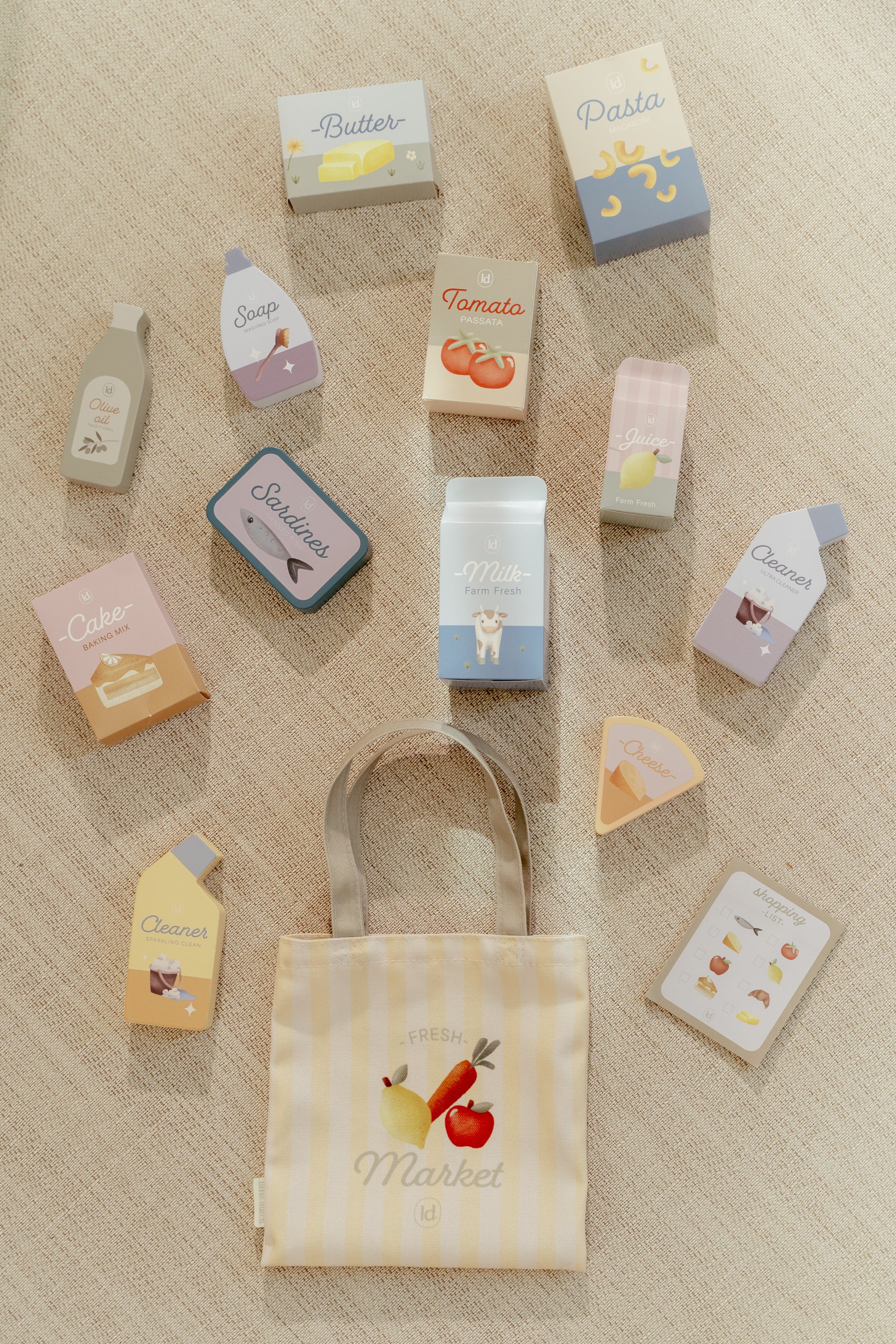 Caddie de courses en bois