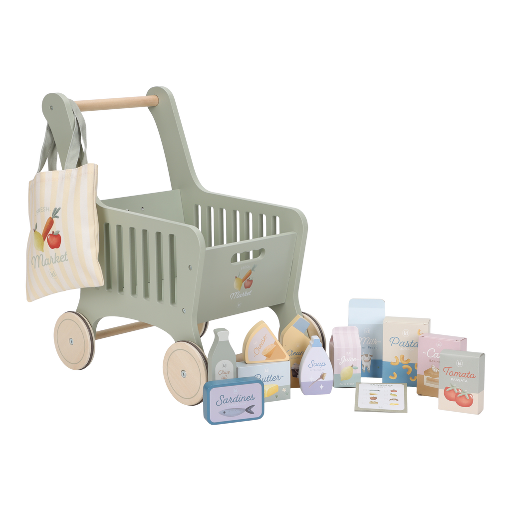 Caddie de courses en bois