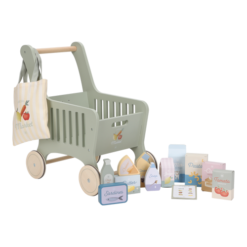 Caddie de courses en bois