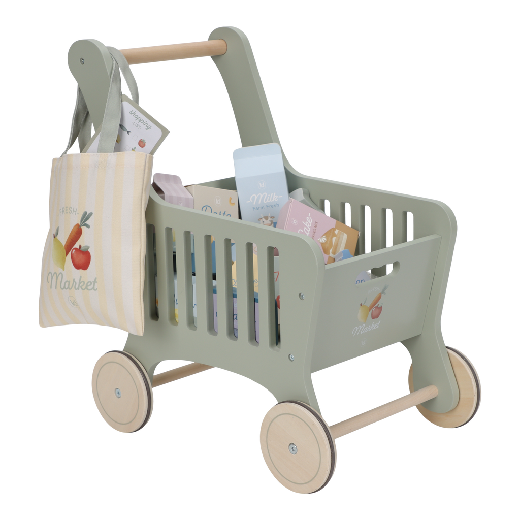 Caddie de courses en bois