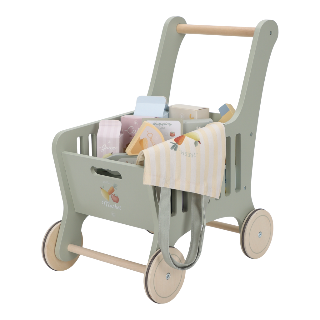 Caddie de courses en bois