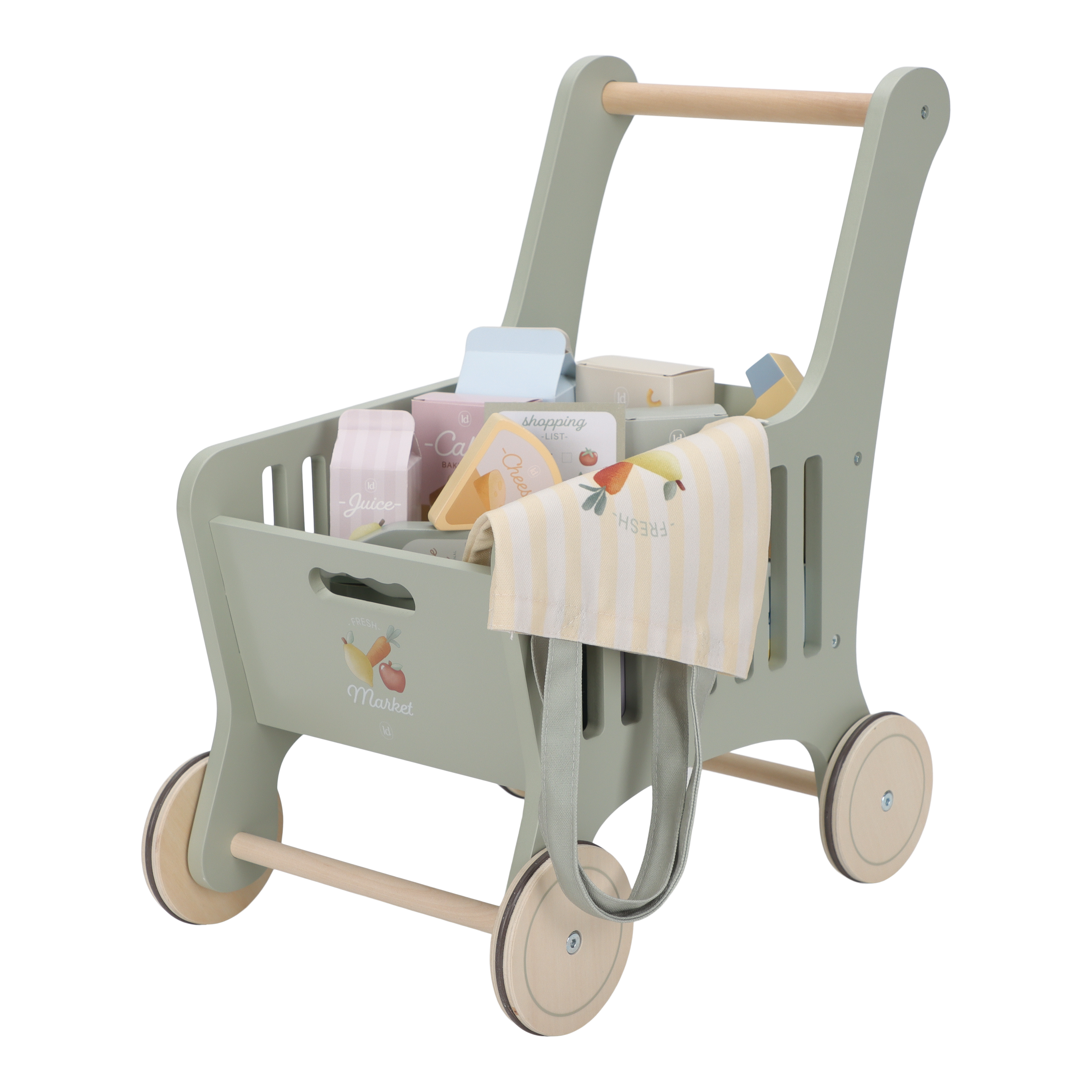 Caddie de courses en bois