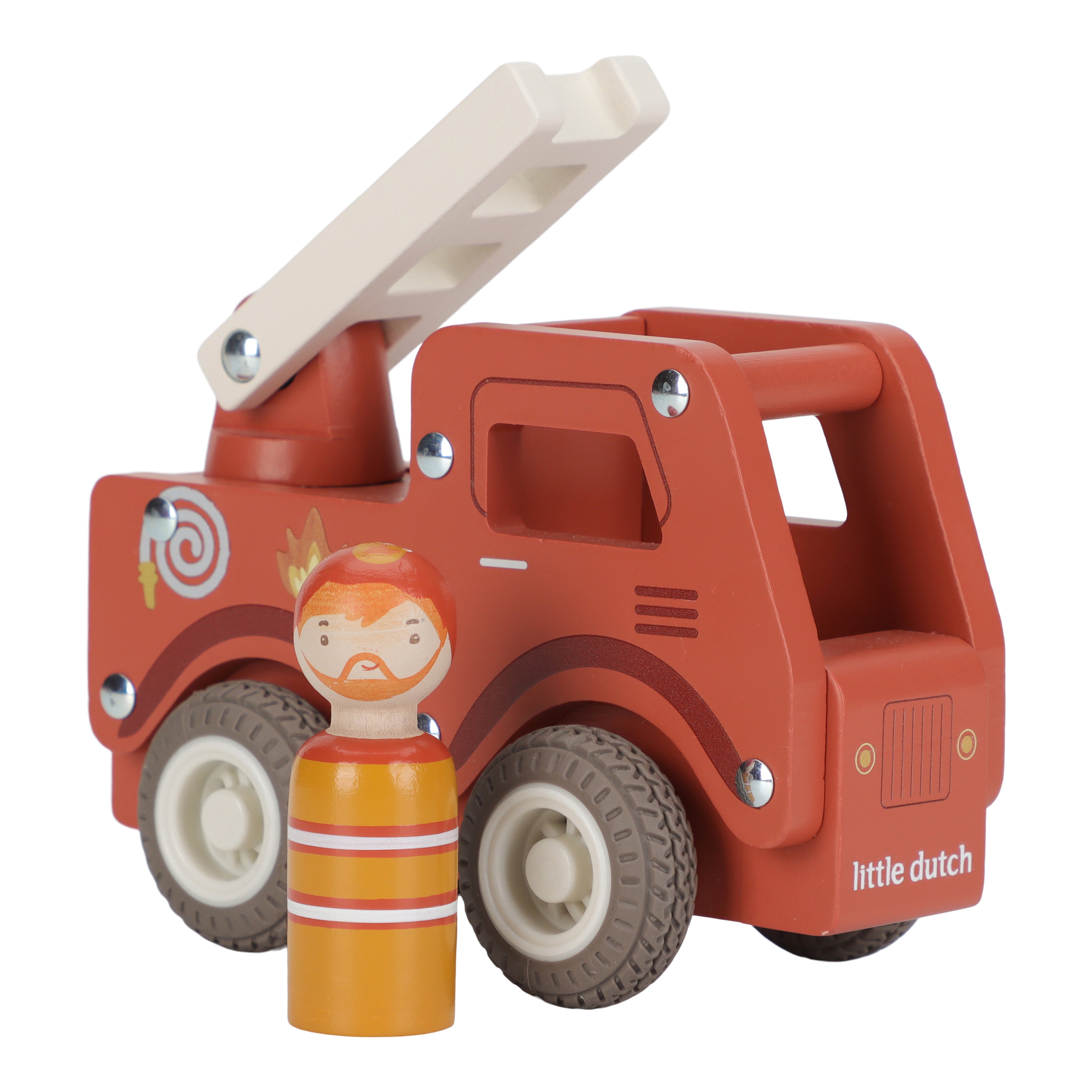 Camion de pompiers en bois