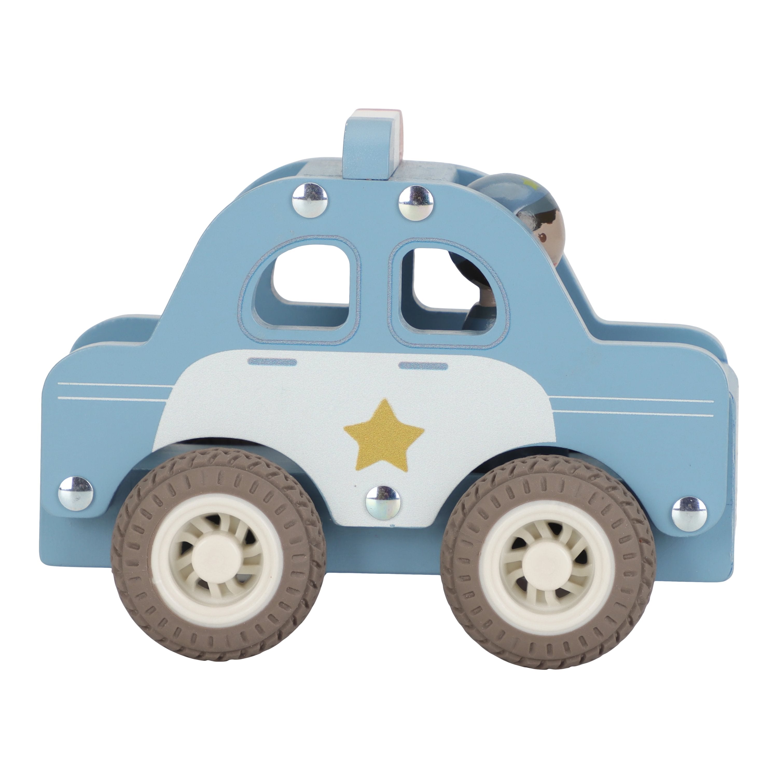 Voiture de police en bois