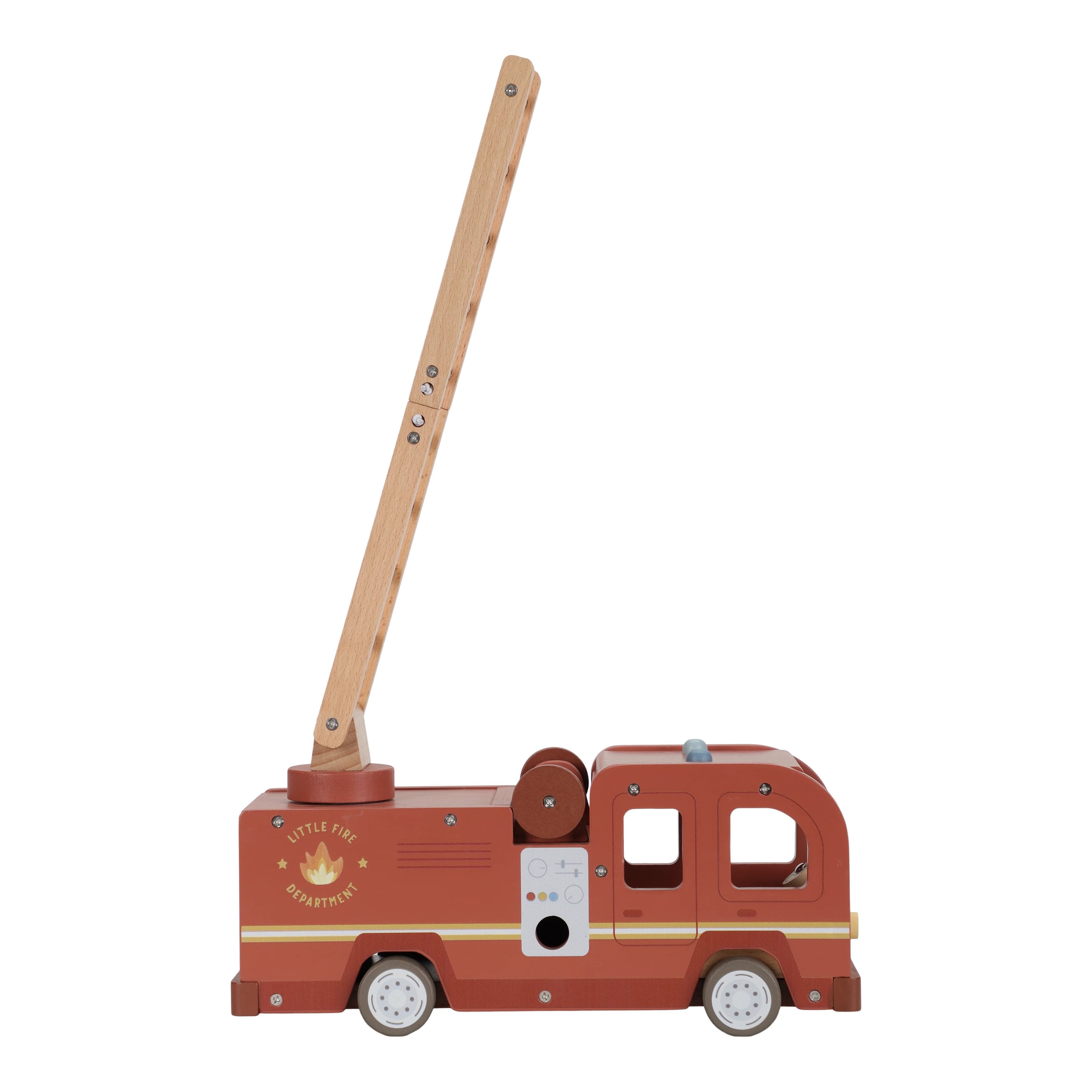 Camion de pompiers et accessoires en bois