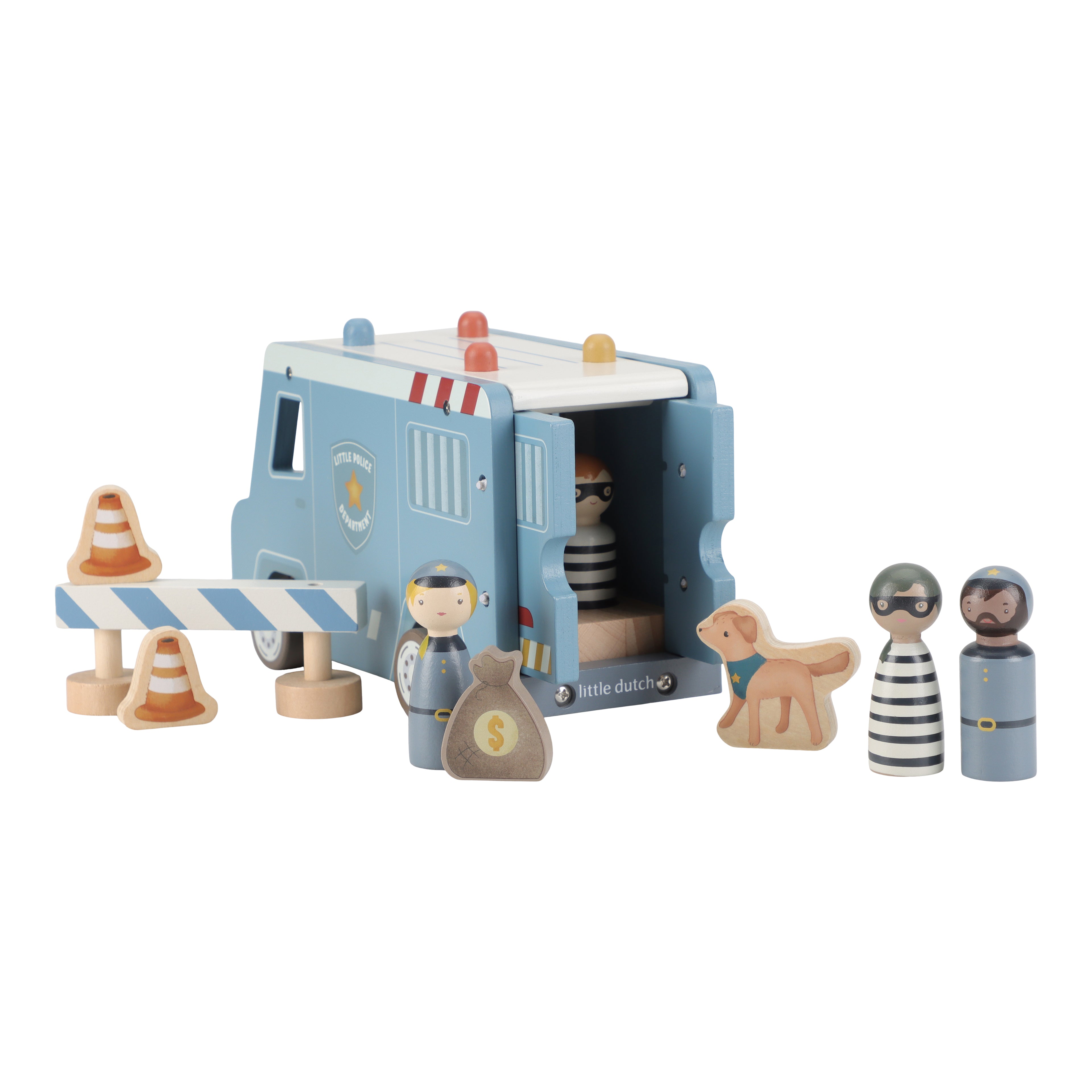 Fourgon de police en bois