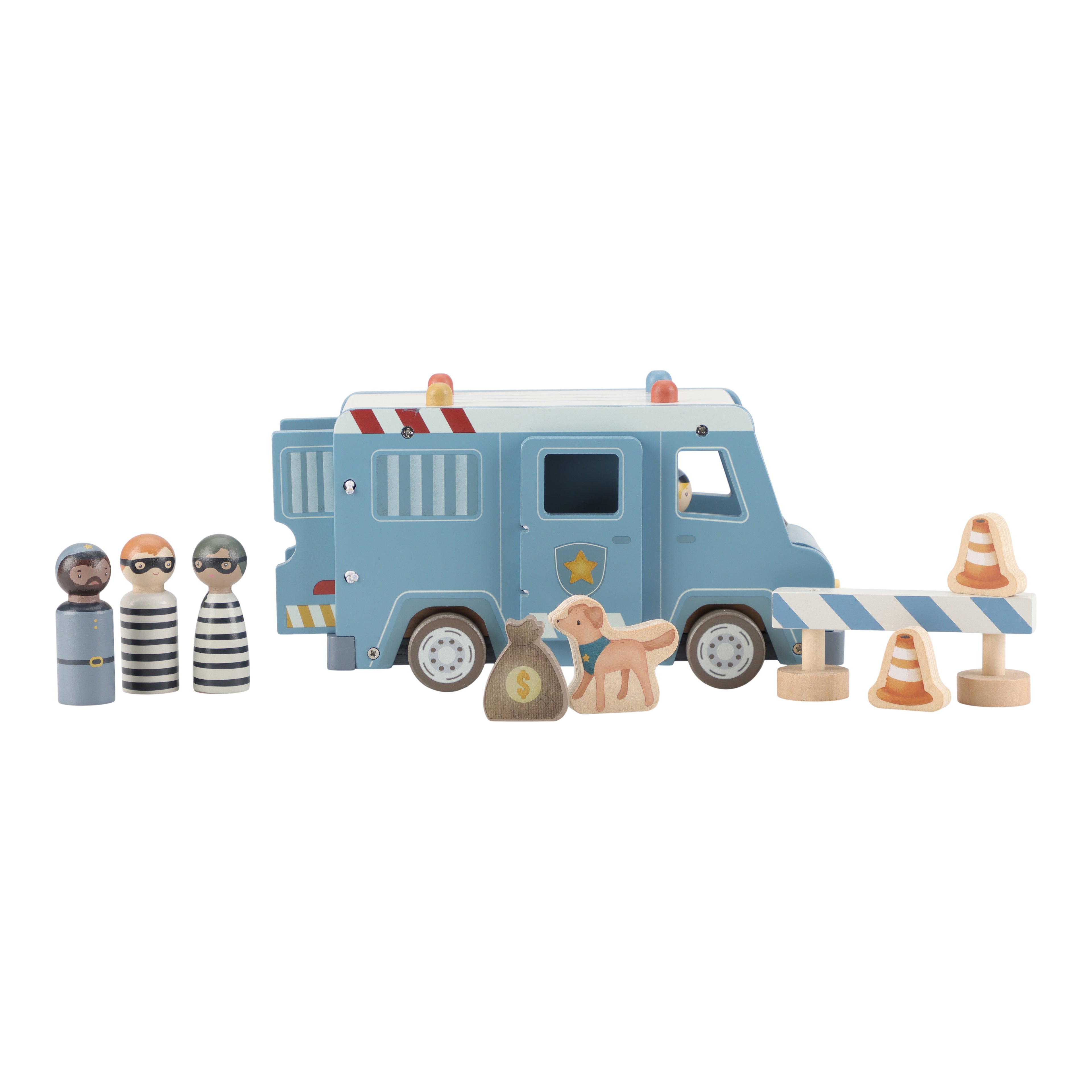Fourgon de police en bois