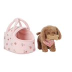 Peluche chien avec sac de transport | Jackie