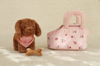 Peluche chien avec sac de transport | Jackie