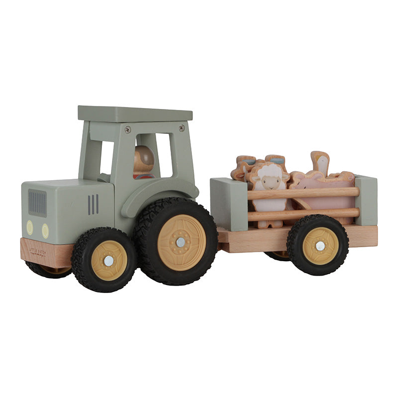 Tracteur avec remorque en bois | Little Farm