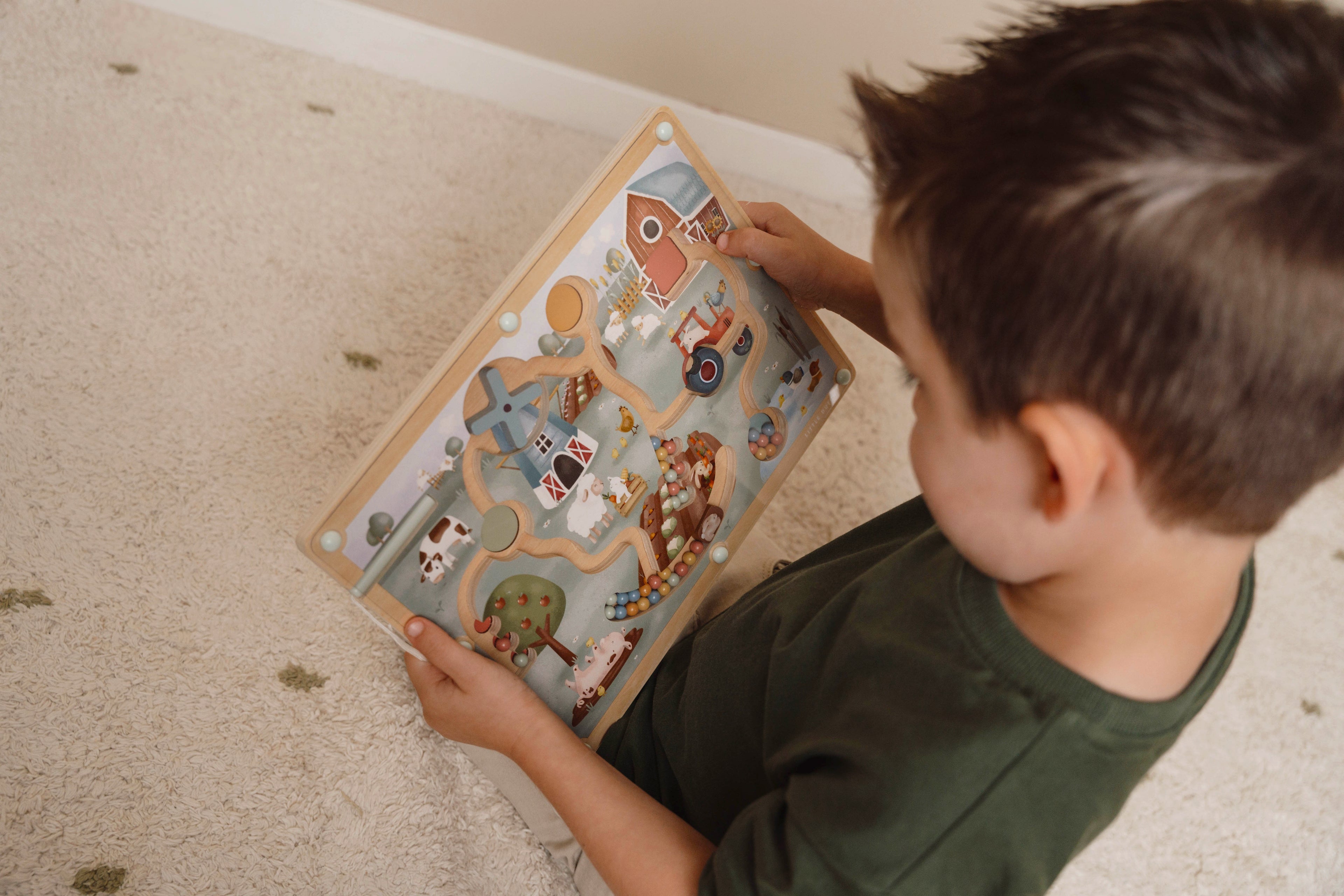 Labyrinthe magnétique en bois | Little Farm