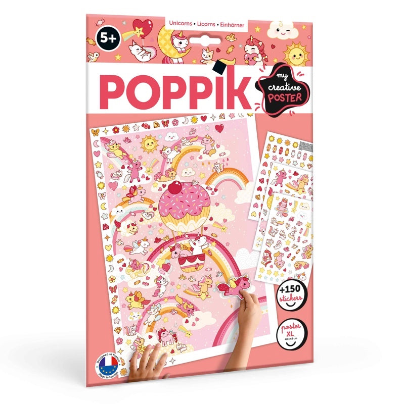 Poster créatif en stickers | Licornes
