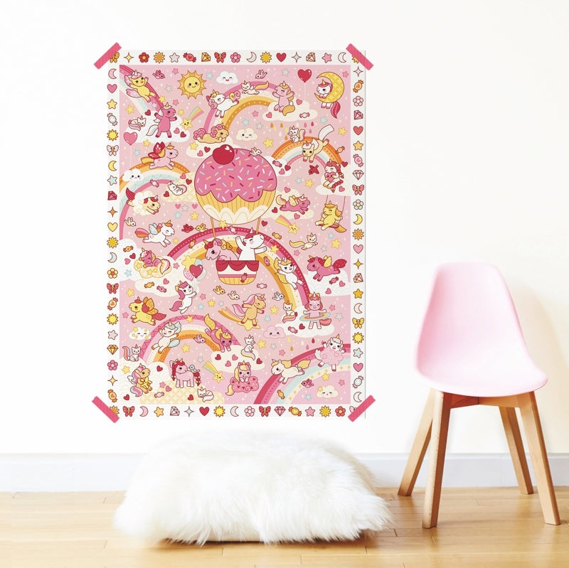 Poster créatif en stickers | Licornes