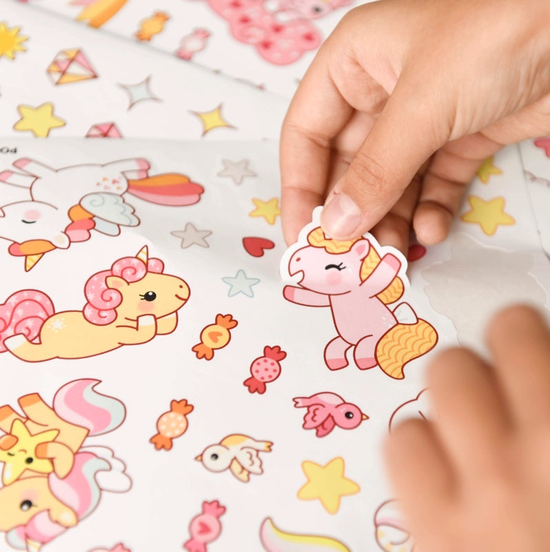 Poster créatif en stickers | Licornes