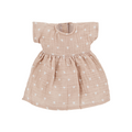 Robe pour poupée | Beige petits coeurs